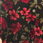 Laura Scott Vintage Y2K  Floral Velvet Blouse Burnout Whimsigoth Romantic M Photo 5