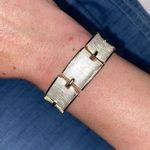 Gold Plated Flat Rectangular Link Bracelet Gold Photo 0