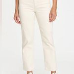 NWT DAZE STRAIGHT UP IN RAW CUT Jeans Color Bone/Cream/Neutral Size 27 Tan Photo 1