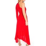 MISHA JORDANNE ruched midi dress Red Size 6 Photo 3