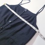 Something Navy Women size Medium Black Layered Midi Sundress Button Front Photo 5