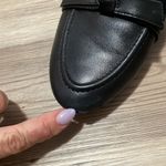 Talbots  black Leather Loafers  Flats Womens 9.5 Top tie accent Slip on Casual Photo 5