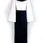 Solace London Eliana Maxi Dress in Cream White and Black with Wide Sleeves Sz 0 Photo 0