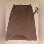 H&M  brown shimmer midi skirt with slit and waist tie Photo 3