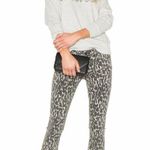 Paige Rosie HW Women’s Poppy Leopard Slim Crop Flare High Rise Jeans Photo 2