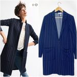 Anthropologie Harlyn  Pinstripe Longline Jacket Blazer Size XS Photo 1