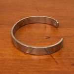 Retro Elegance Design Gold Etching Designs Effortlessly Chic Sleek Cuff Bracelet Silver Photo 1