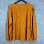 Juicy Couture top womens XXL burnt orange long balloon sleeve ribbed knit flowy Photo 6