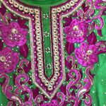 Custom made Sari Kurta tunic top or dress Salwar Kameez with diamonds embroidery Purple Size M Photo 5