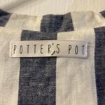 potter's pot  Blue Cream Striped Linen Blazer Size Large EUC #2192 Photo 4
