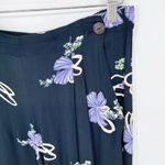 Vintage Toots Pierre Pleated Wide‎ Floral Pants Size M Blue Size M Photo 4