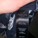 Rag and Bone  Bennett Sheer Floral navy red white Silk Blouse Top designer spring Photo 8