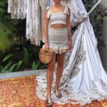 Petersyn New Striped Smocked Tie Strap Crop Tank Top Nola Sonoma Photo 15