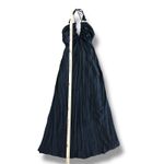 Entro Black Tassel Halter Ruched Maxi Dress L Crinkle Gauze, Lined, Style D16680 Photo 3