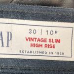 Gap Black Faux Leather Vintage Slim Fit High Rise Pants 30w 10 Photo 4