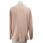 Mango MNG Women's Pink V Neck Long Sleeve Button Up Shirt Blouse Top Size 8 Photo 2