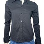 Bejeweled Susan Fixel Vintage S Black Purple Graphic Rhinestone Button Up Shirt Photo 0