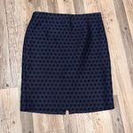 J.Crew  The Pencil Skirt Navy Blue Polka Dot sz 6 Photo 5