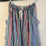 J.Crew Women's XL Multicolor Striped Rope-Tie Mini Swim Cover-Up Dress Photo 1