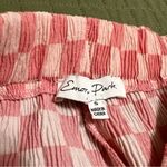 Emory park  Pink Checkered Wide-Leg Pants Photo 3