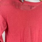 American Eagle  Outfitters Coral Knit Sweater Mesh Back 3/4 Sleeve Size Small Photo 5