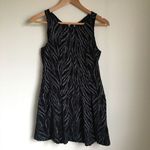 Free People Zebra Chenille Drop Waist Casual Dress Mini Womens Size 2 w/… Photo 2