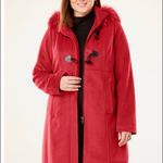 Jessica London NWOT  Outwear Red Trenchcoat Size 12W Photo 1