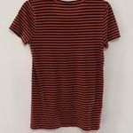J.Crew  T-Shirt Burnt Orange/Navy Striped Size Small Photo 3
