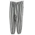 Love Streak linen rayon blend large striped joggers gray white lightweight beach Photo 1