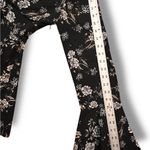 Entro Blouse Women’s S Floral Long Bell Sleeve Babydoll Top Black Whimsygoth Photo 5