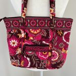 Vera Bradley  Dark Pink/ Brown Floral Tote & Wallet Photo 3