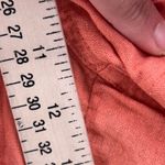 A New Day Womens Shorts L Orange Linen Blend Shorts Drawstring Paperbag Waist Photo 4
