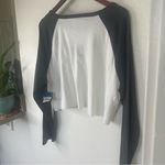 Arizona Jeans Arizona Juniors XL Black and White Ringer Long Sleeve Women's Top Photo 3