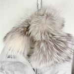 Yves Salomon YS Army Silver Lined Utility Parka with Removable Fur Trim Hood Size 2 Photo 9