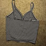 Heart & Hips Size Medium Striped Button Down Tank Top Photo 2