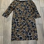 Brooks Brothers  Black and Brown Floral Long Sleeve Dress Photo 0