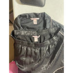 Victoria's Secret Women's  Black Pink Satin Pajama Set S Top M Bottoms Photo 2