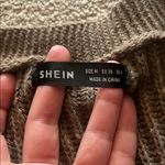 SheIn  Brown Ribbed Knit Cropped Cardigan Photo 1