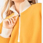 Fabletics Mallory Fleece Pullover In Golden Hour/Tusk/Buff Size XS Photo 2