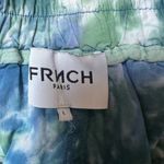 FRNCH  Blue Green Tie Dye Paperbag Waist Cotton Shorts Photo 1