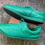 Vintage Sport Steps green faux leather #24 tie tennis shoes, size 9B Photo 13
