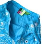 Vintage Maxi Skirt Blue Whimsy Boho Flowy Size 10 Womens Gypsy Fairy Festival Black Photo 4