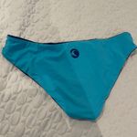 WAVE LIFE women small Aqua spray blue navy reversible bikini bottom solid beach Photo 6