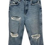Free People Lita Light Wash Distressed High-Waisted Slim Leg Jeans Size 28 Photo 6