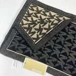 Michael Kors NWT Metallic Pindot Logo Scarf Gold Black Photo 8