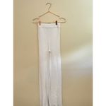 LIONESS  Anderson Pants Size 4 White Ribbed Chewed Hem Elastic Waist Photo 5