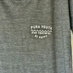 Pura Youth Slouchy Wave Tee Shirt Gray Small Photo 3