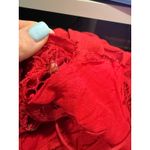 Free People  One Adella Lace Slip Mini Dress Red Womens Size S Whimsical Fairy Photo 11