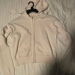 Women Size Small Hooded Zip Up Sweeter White Photo 0