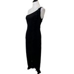 Gunne Sax Jessica McClintock Black Dress Size 7 Ruffles Split Feminine Chic y2k Photo 3
